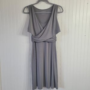 Athleta Criss Cross Front Dress, Medium,  Gray